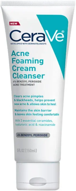 CeraVe Acne Foaming Cream Cleanser packaging, photo 1